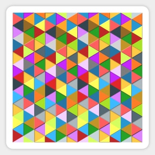 Colorful triangle galore geometric pattern Sticker